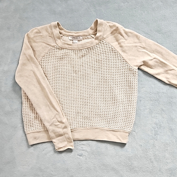 Forever 21 Sweaters - Forever21 Cropped Sweater, Ivory, Size S